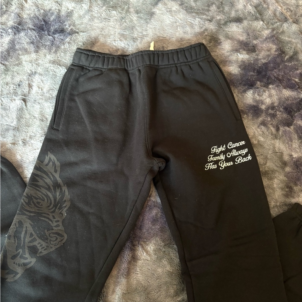 Darc Sport Kids Black Sweatpants with Graphic and Text